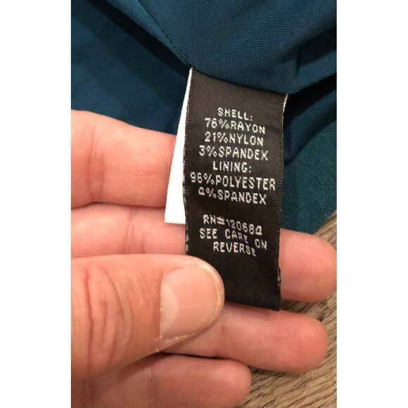 Torrid Womens 3X Teal Blue Open-front Blazer Jacket - Picture 3 of 7